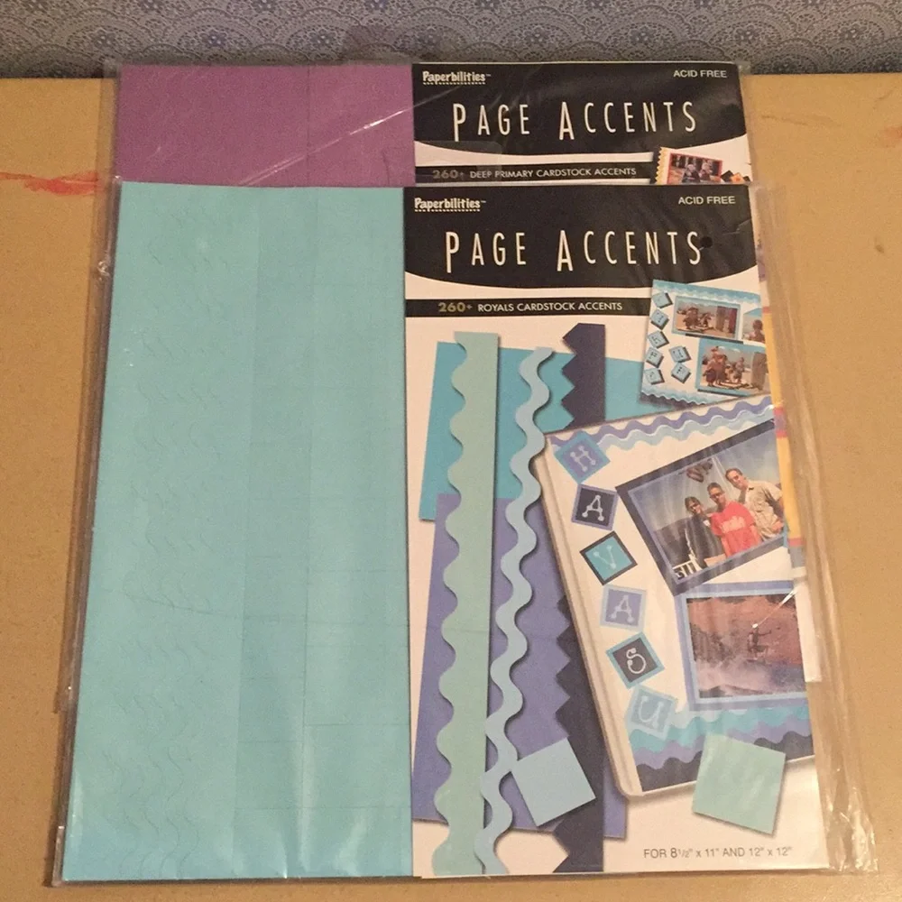 Scrapbooking Page Accents Blue & Primary